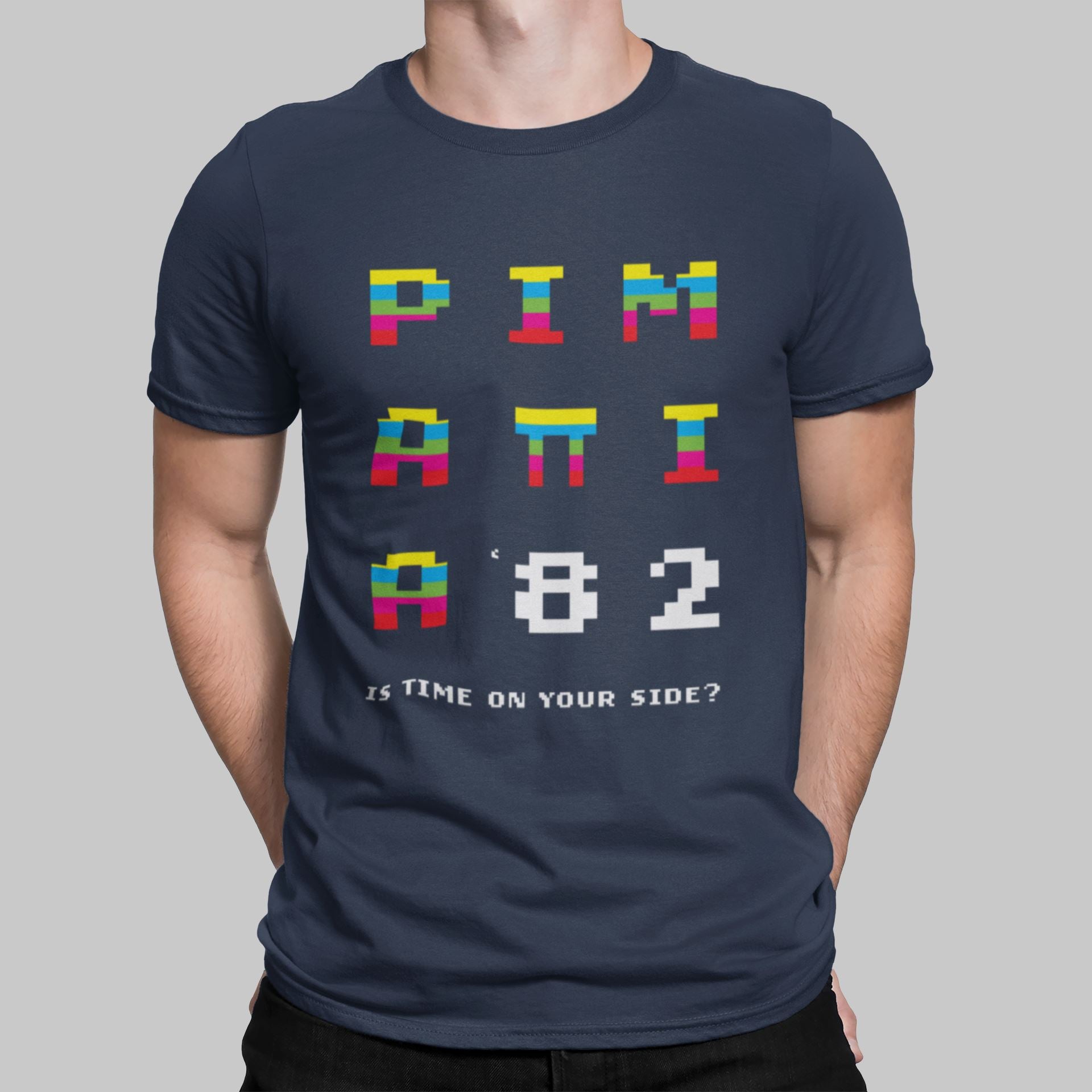Pimania 82 Retro Gaming T-Shirt T-Shirt Seven Squared Small 34-36" Navy 