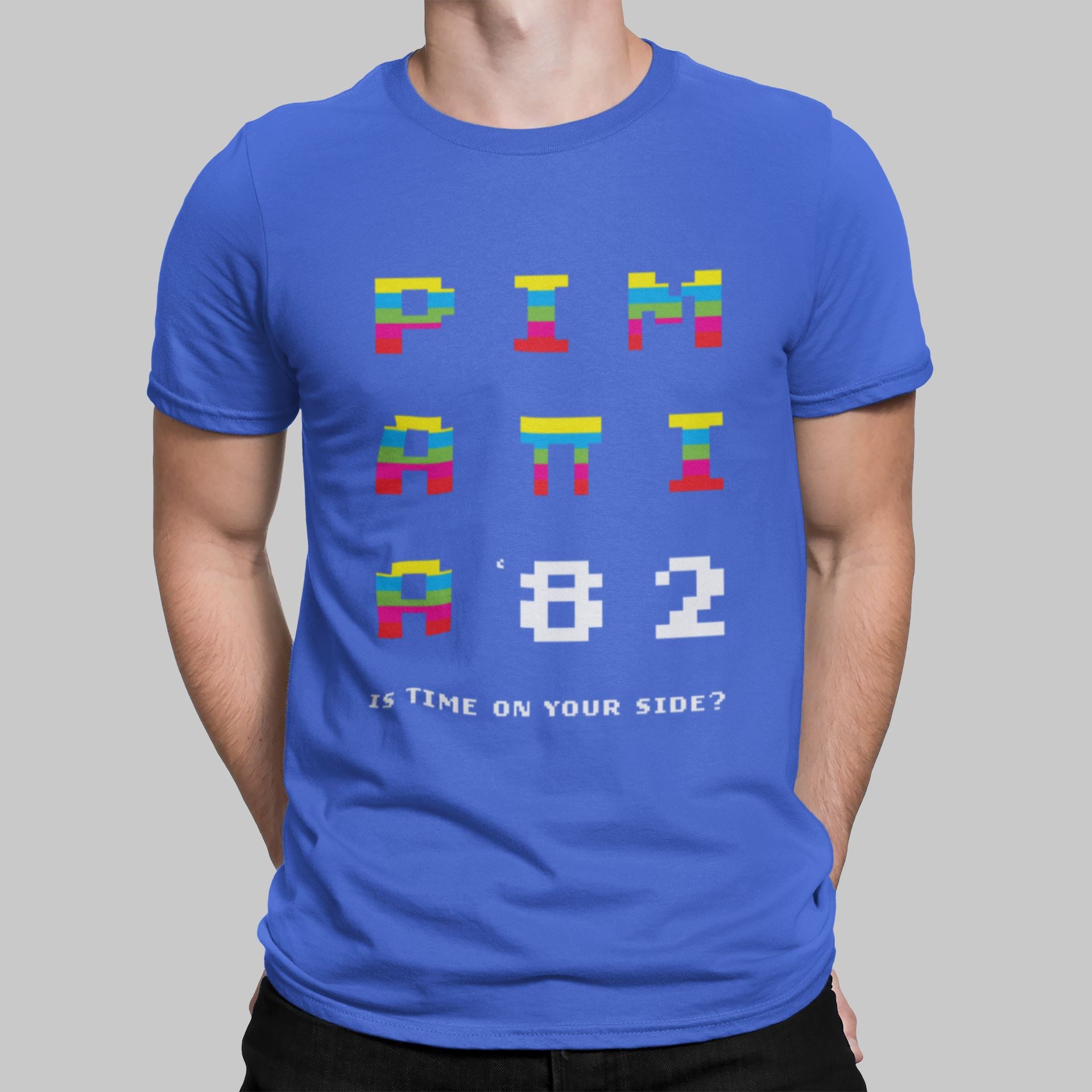 Pimania 82 Retro Gaming T-Shirt T-Shirt Seven Squared Small 34-36" Royal Blue 