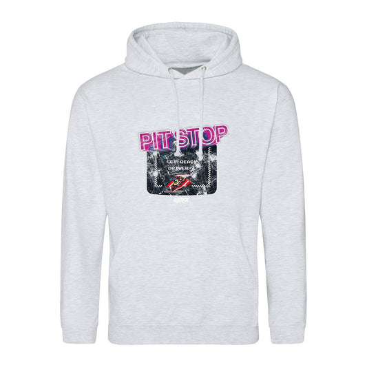 Pitstop Ready Driver 1 Retro Gaming Hoodie Hoodie Seven Squared Small 36" Chest Ash 
