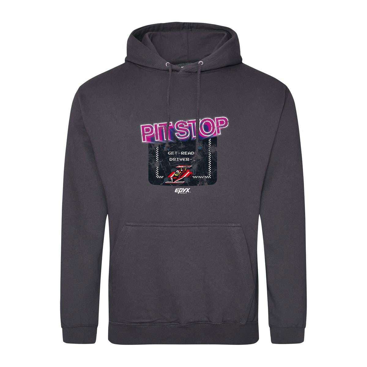 Pitstop Ready Driver 1 Retro Gaming Hoodie Hoodie Seven Squared Small 36" Chest Storm Grey 