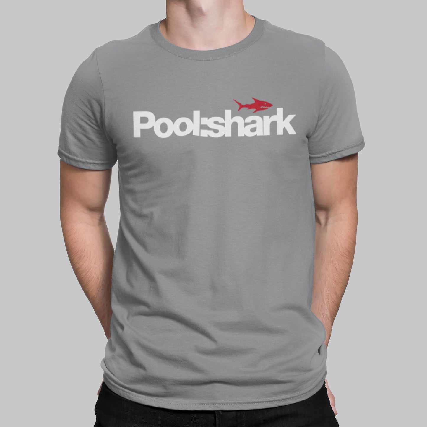 Pool:Shark Retro Gaming T-Shirt T-Shirt Seven Squared Small 34-36" Sport Grey 