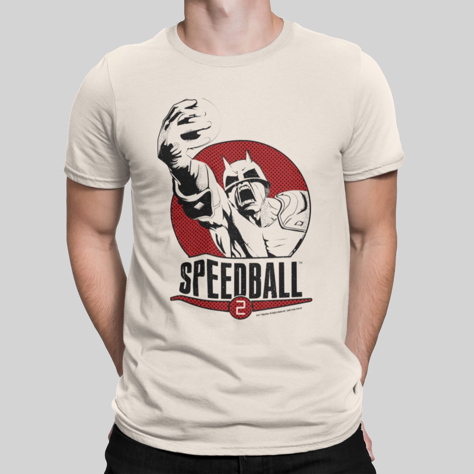 Speedball 2 Box Art Style Retro Gaming T-Shirt T-Shirt Seven Squared Small 34-36" Natural 