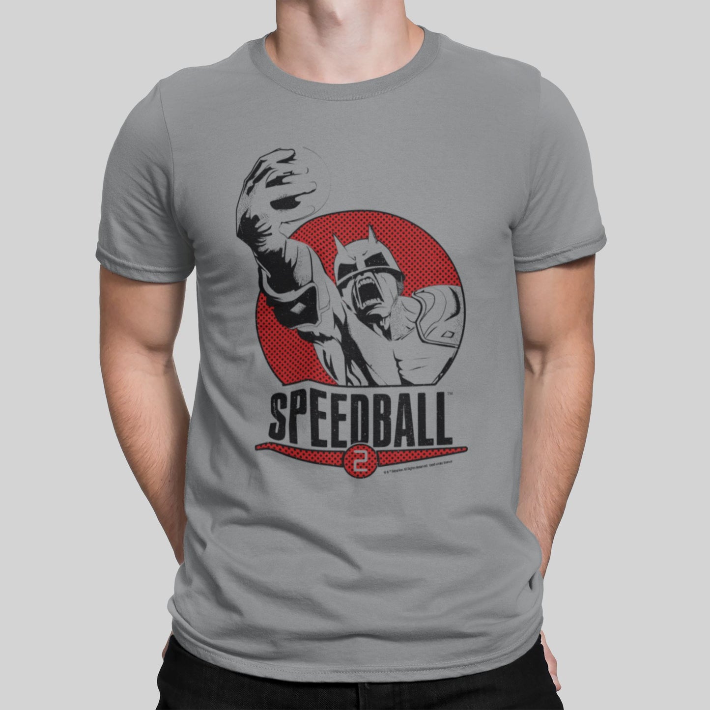 Speedball 2 Box Art Style Retro Gaming T-Shirt T-Shirt Seven Squared Small 34-36" Sport Grey 