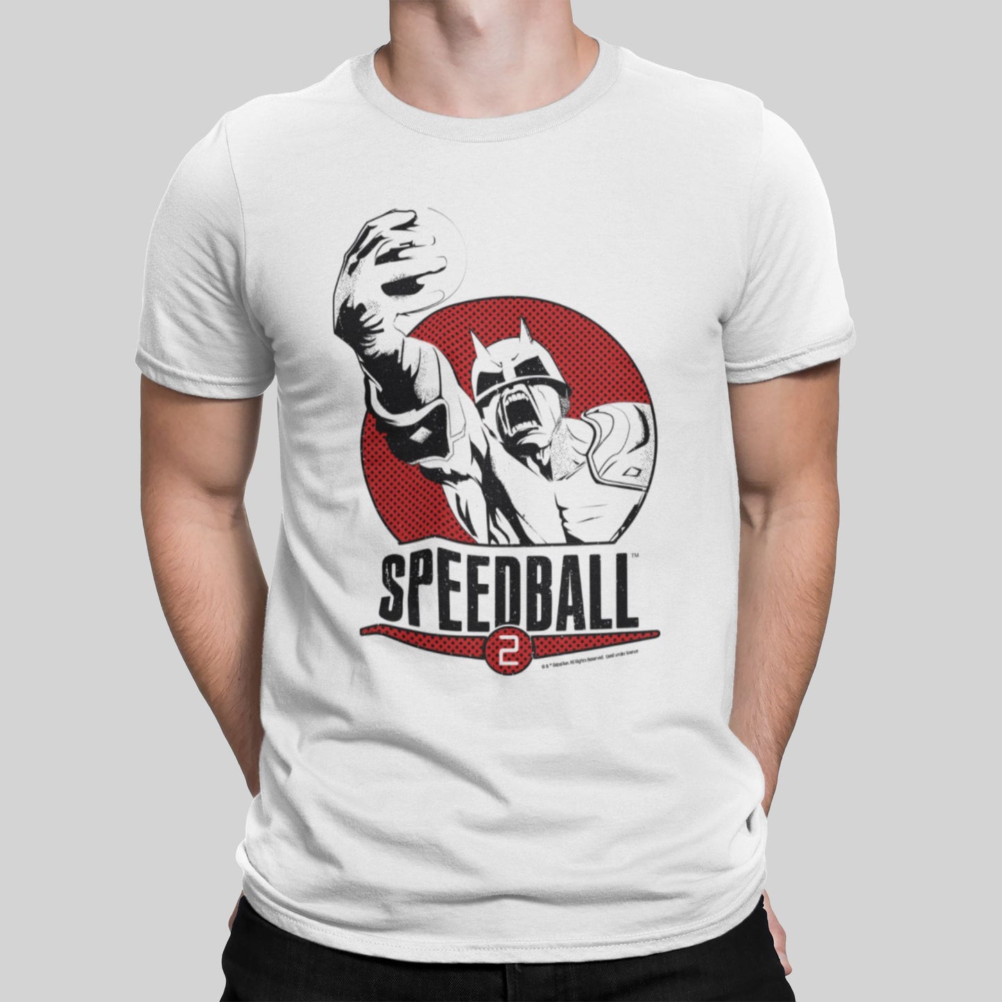 Speedball 2 Box Art Style Retro Gaming T-Shirt T-Shirt Seven Squared Small 34-36" White 
