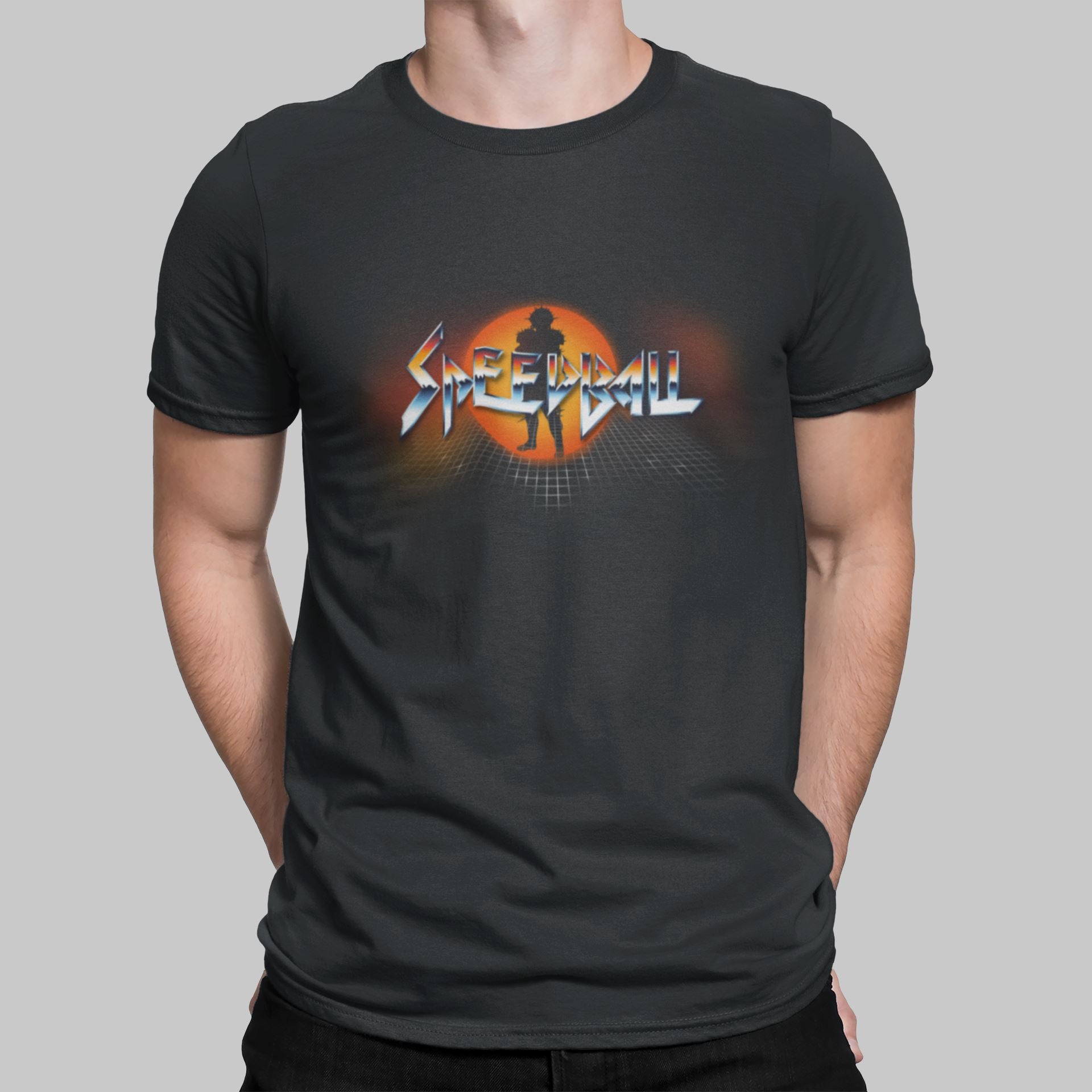 Speedball Retro Gaming T-Shirt T-Shirt Seven Squared Small 34-36" Black 