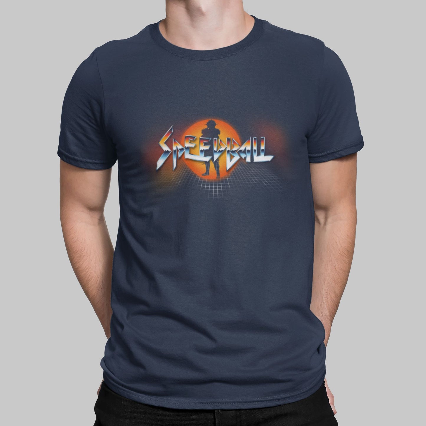 Speedball Retro Gaming T-Shirt T-Shirt Seven Squared Small 34-36" Navy 