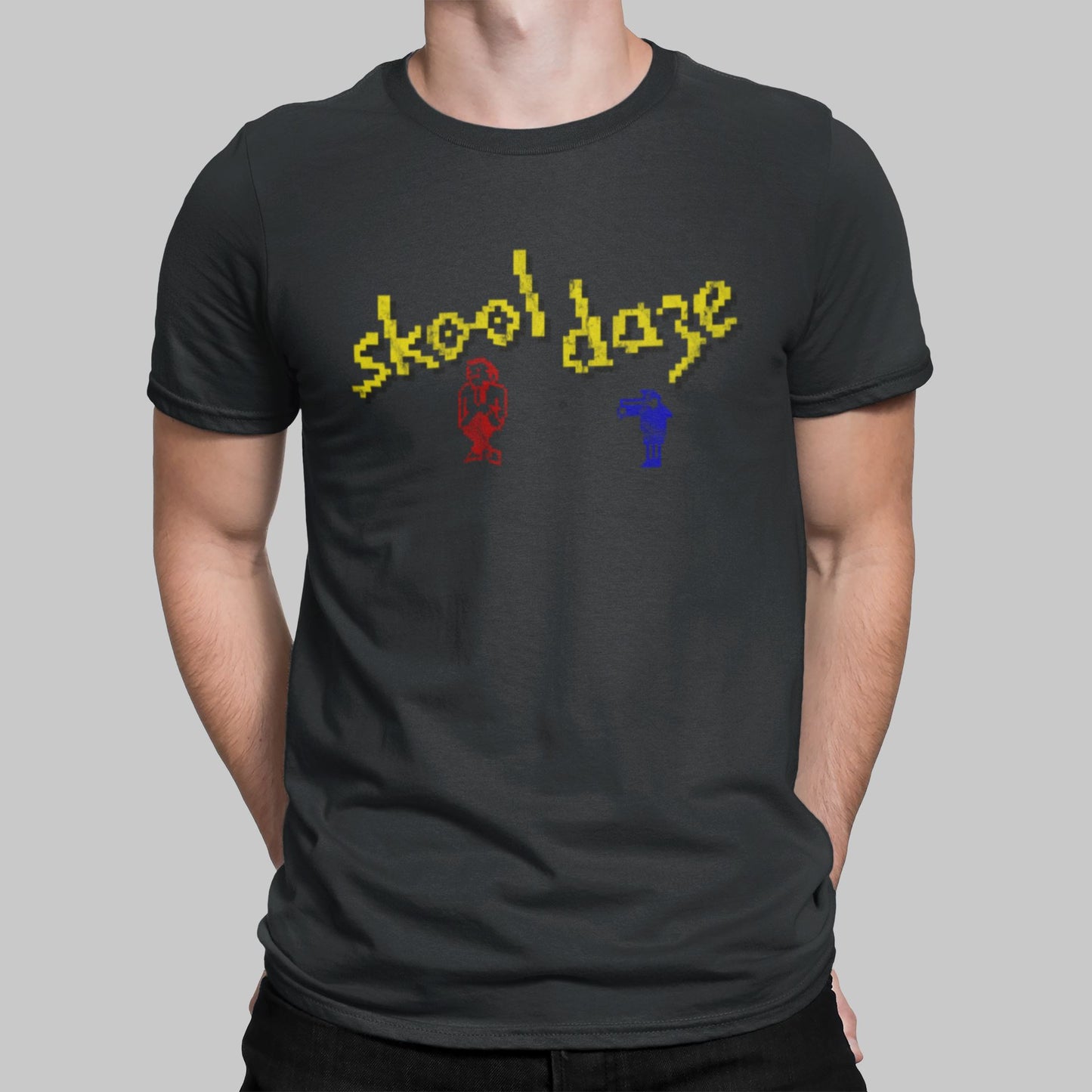 Skool Daze Logo Retro Gaming T-Shirt T-Shirt Seven Squared Small 34-36" Black 