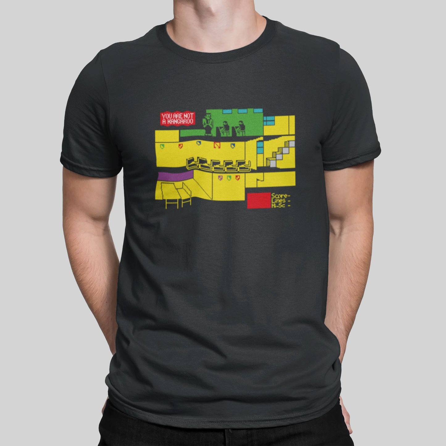 Skool Daze Retro Gaming T-Shirt T-Shirt Seven Squared Small 34-36" Black 