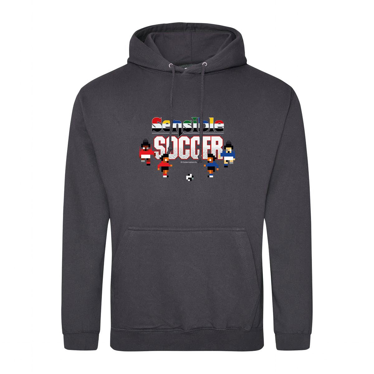 Sensible Soccer Retro Gaming Hoodie Hoodie Seven Squared Small 36" Chest Storm Grey 