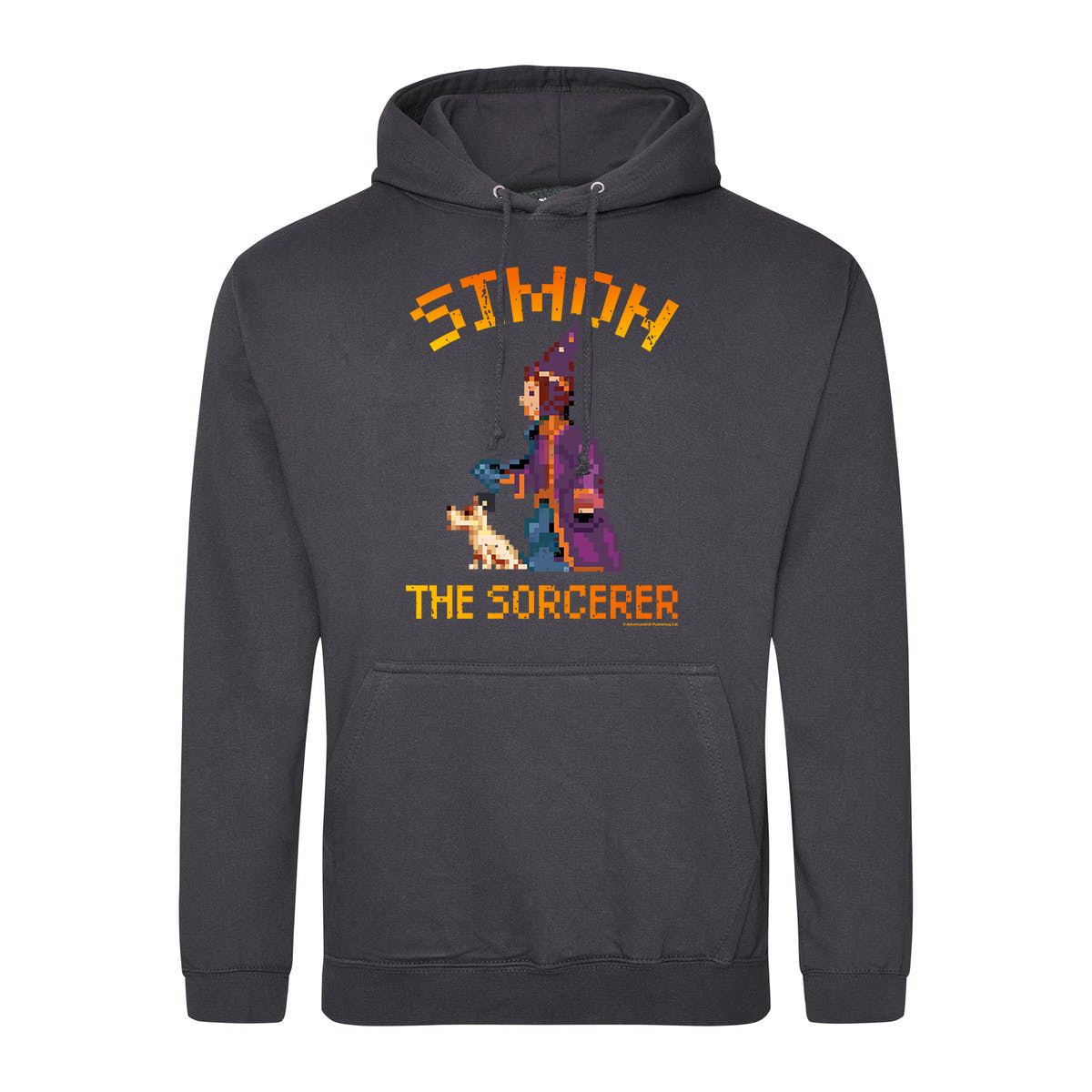 Simon The Sorcerer Retro Gaming Hoodie Hoodie Seven Squared Small 36" Chest Storm Grey 