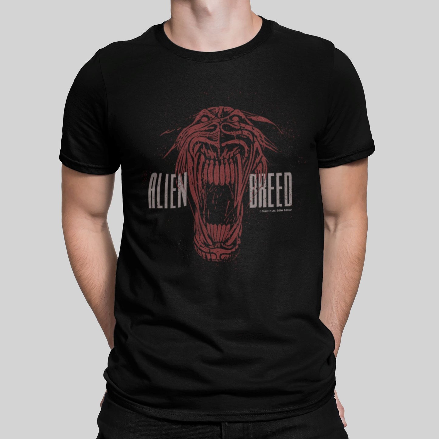 Alien Breed Retro Gaming T-Shirt (SIOW Edition) T-Shirt Seven Squared Small 34-36" Black 