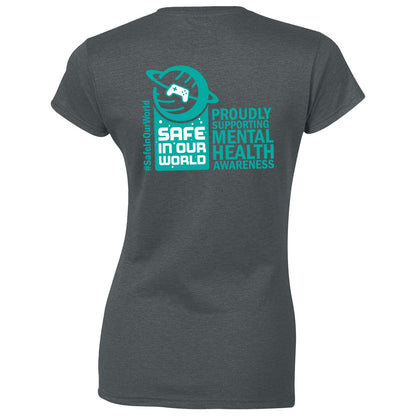 SIOW Official Charity T-Shirt CHARCOAL/GREEN Ladies Cut T-Shirt Seven Squared 