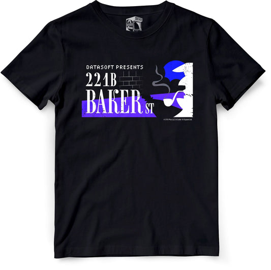221B Baker Street Retro Gaming Kids T-Shirt Kids T-Shirt Seven Squared 3-4 Years Black 