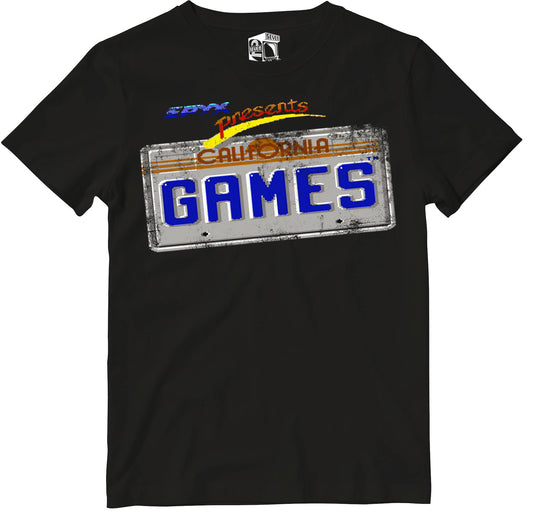 California Games Plate Retro Gaming T-Shirt T-Shirt Seven Squared 