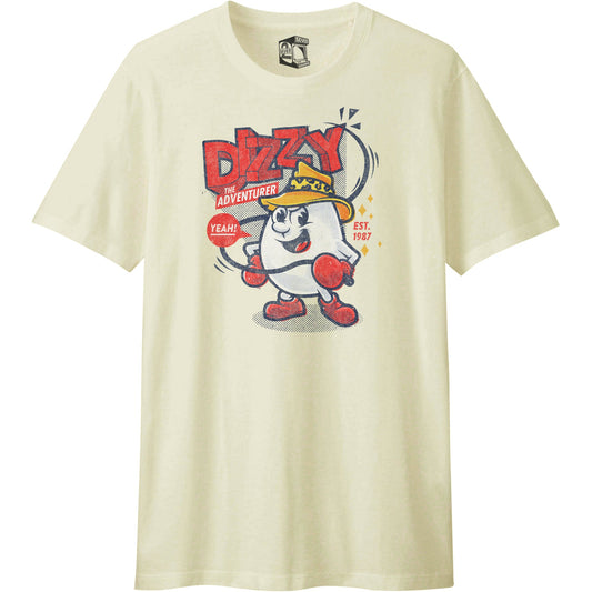 Dizzy The Adventurer Retro Gaming T-Shirt (SIOW Edition) T-Shirt Seven Squared Small 34-36" Natural 