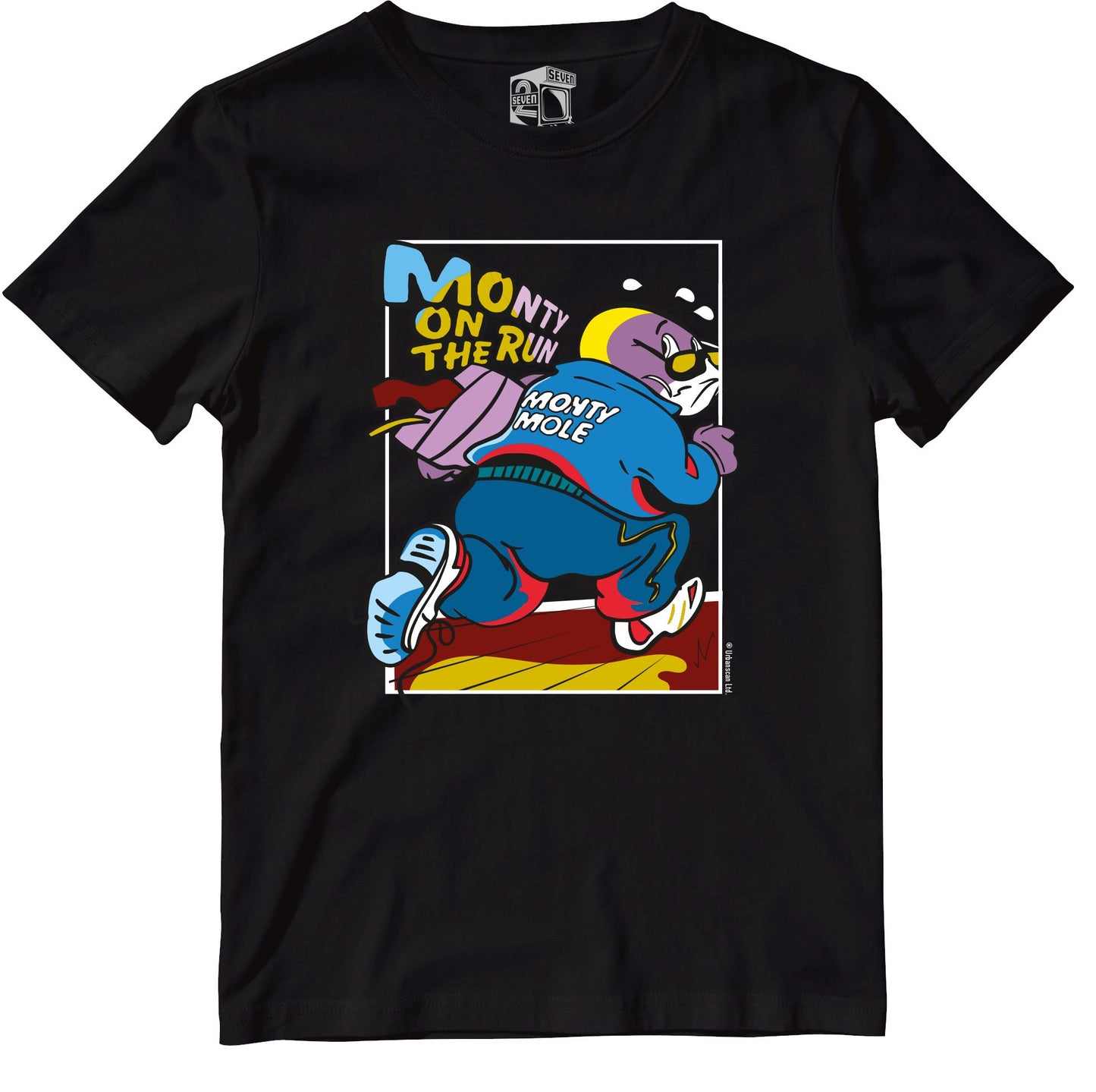 Monty On The Run Retro Gaming T-Shirt T-Shirt Seven Squared 