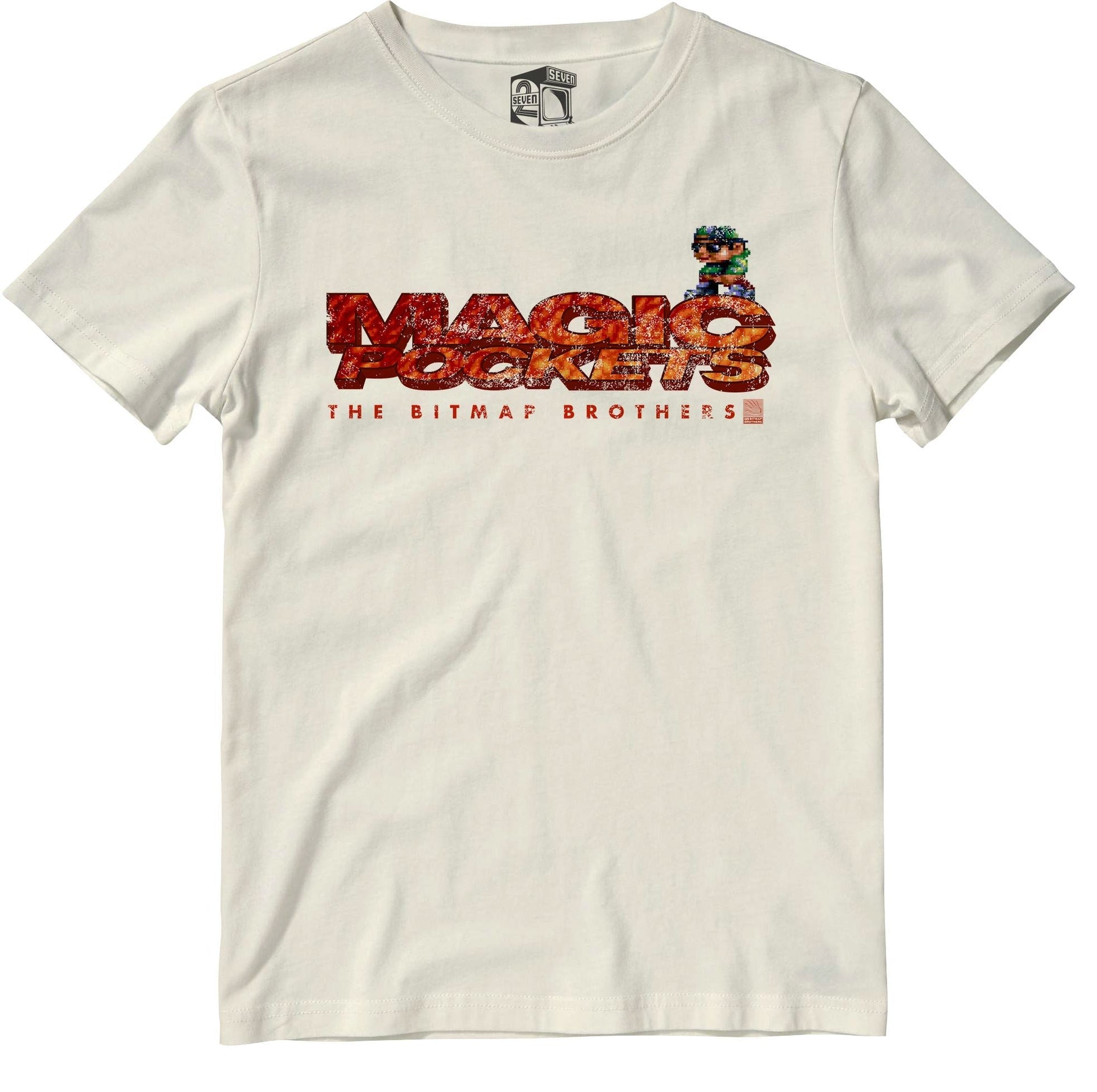 Magic Pockets Logo Retro Gaming Kids T-Shirt Kids T-Shirt Seven Squared 3-4 Years White 