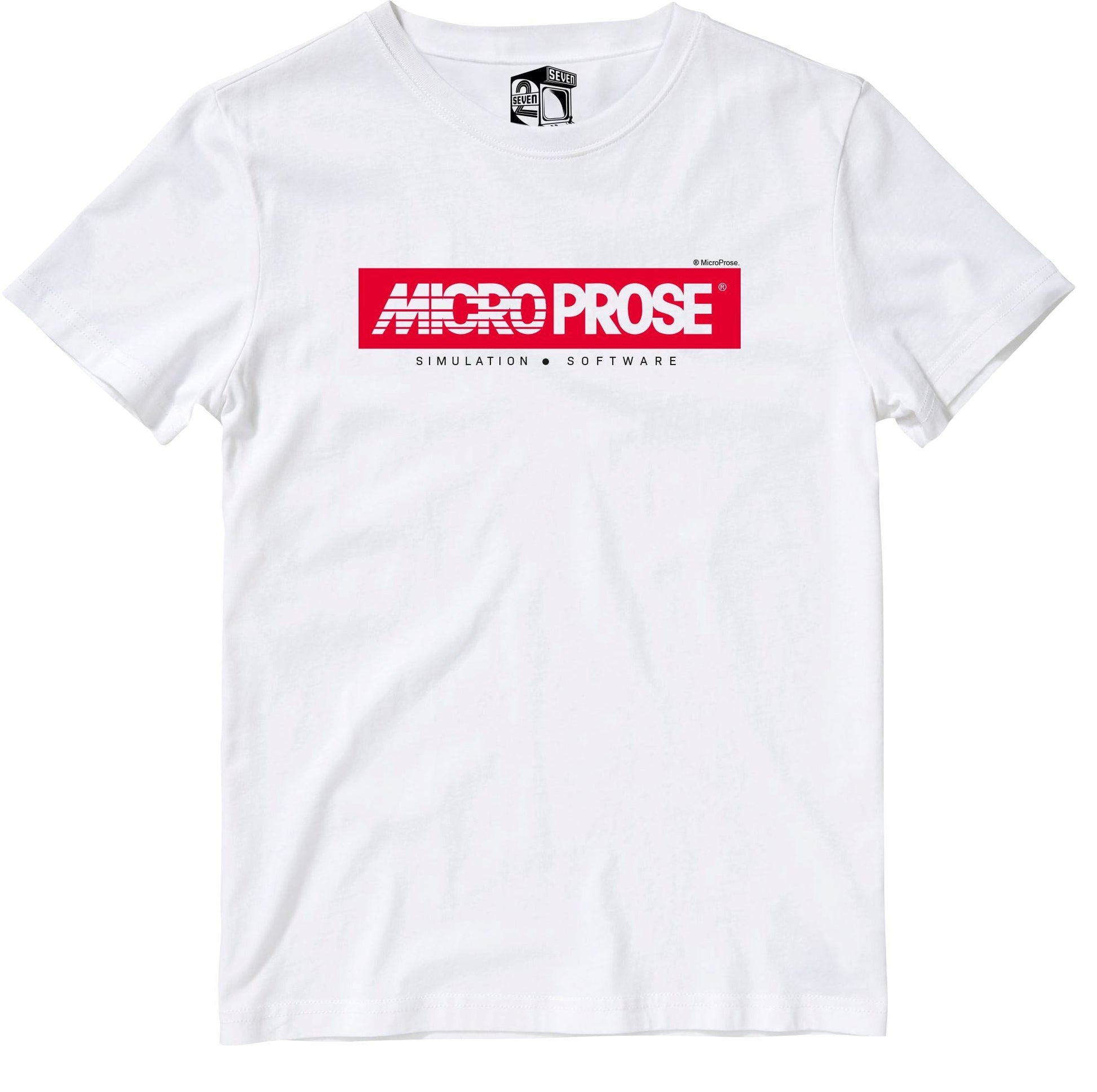 Microprose Logo Retro Gaming Kids T-Shirt Kids T-Shirt Seven Squared 3-4 Years White 
