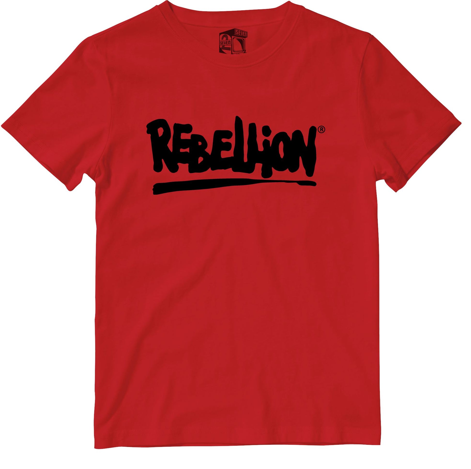 Rebellion Logo Retro Gaming T-Shirt T-Shirt Seven Squared Small 34-36" Red 
