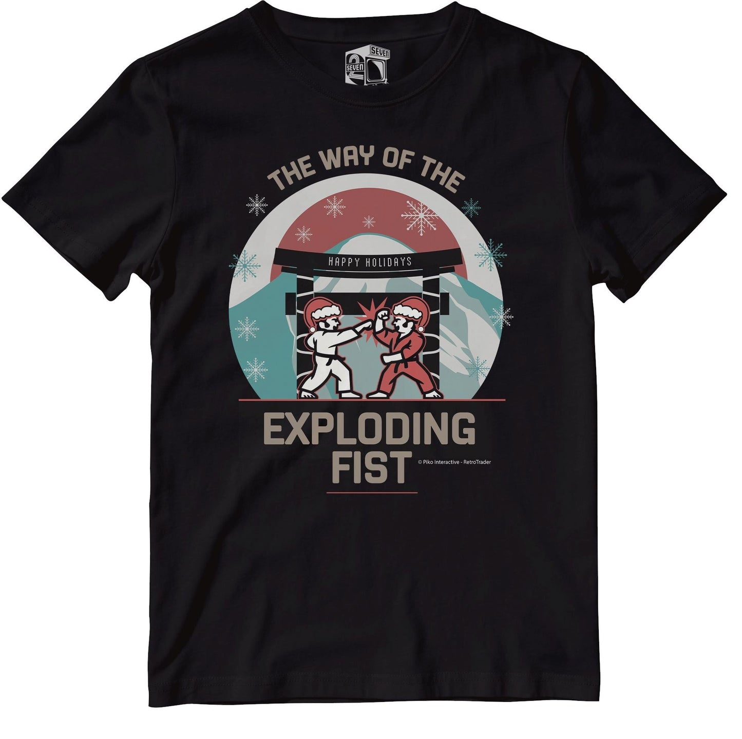 Way Of The Exploding Fist Christmas Ltd Edition Retro Gaming Kids T-Shirt Kids T-Shirt Seven Squared 3-4 Years Black 