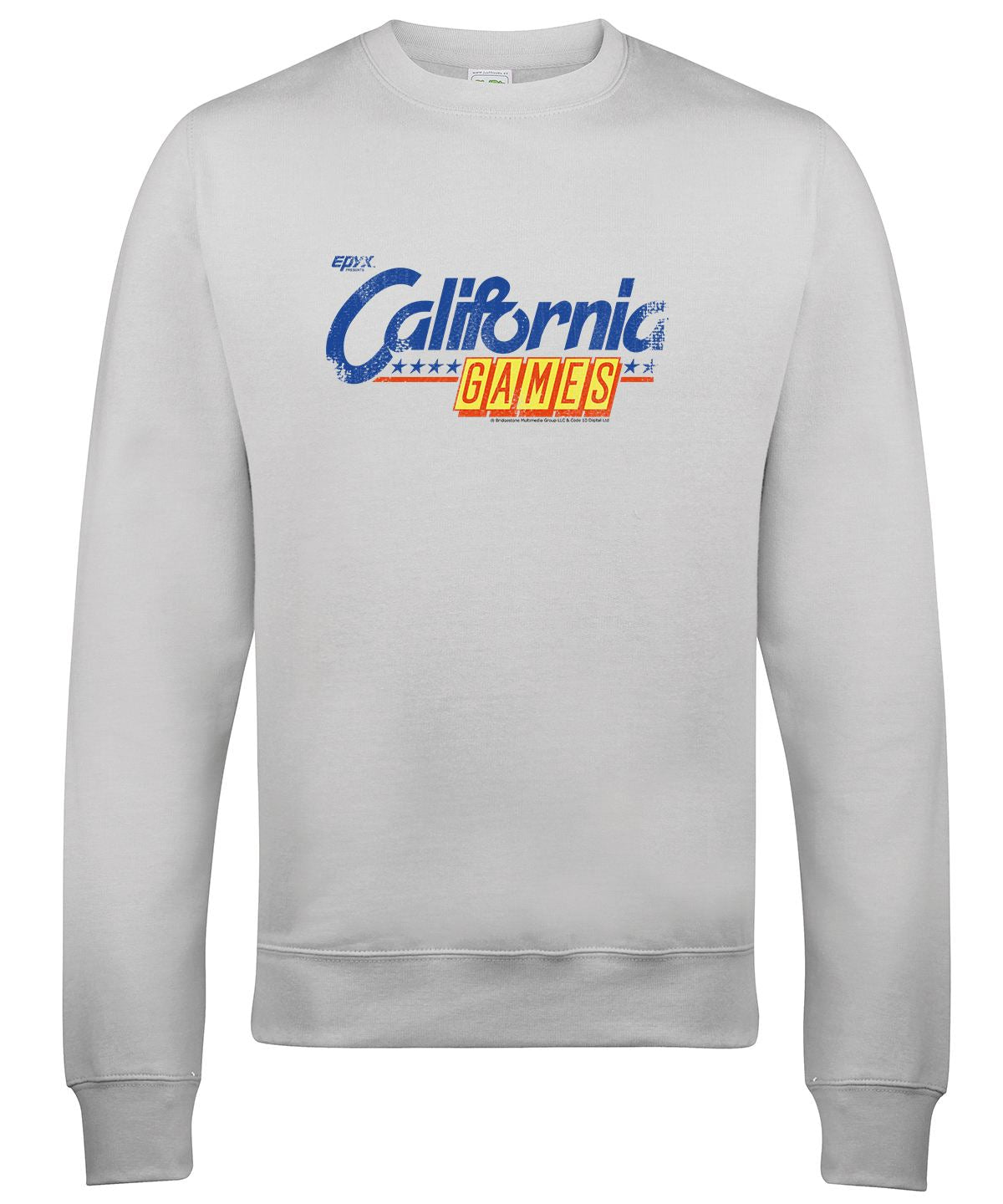 California Games Retro Gaming Sweatshirt Sweatshirt Seven Squared Small Ash 