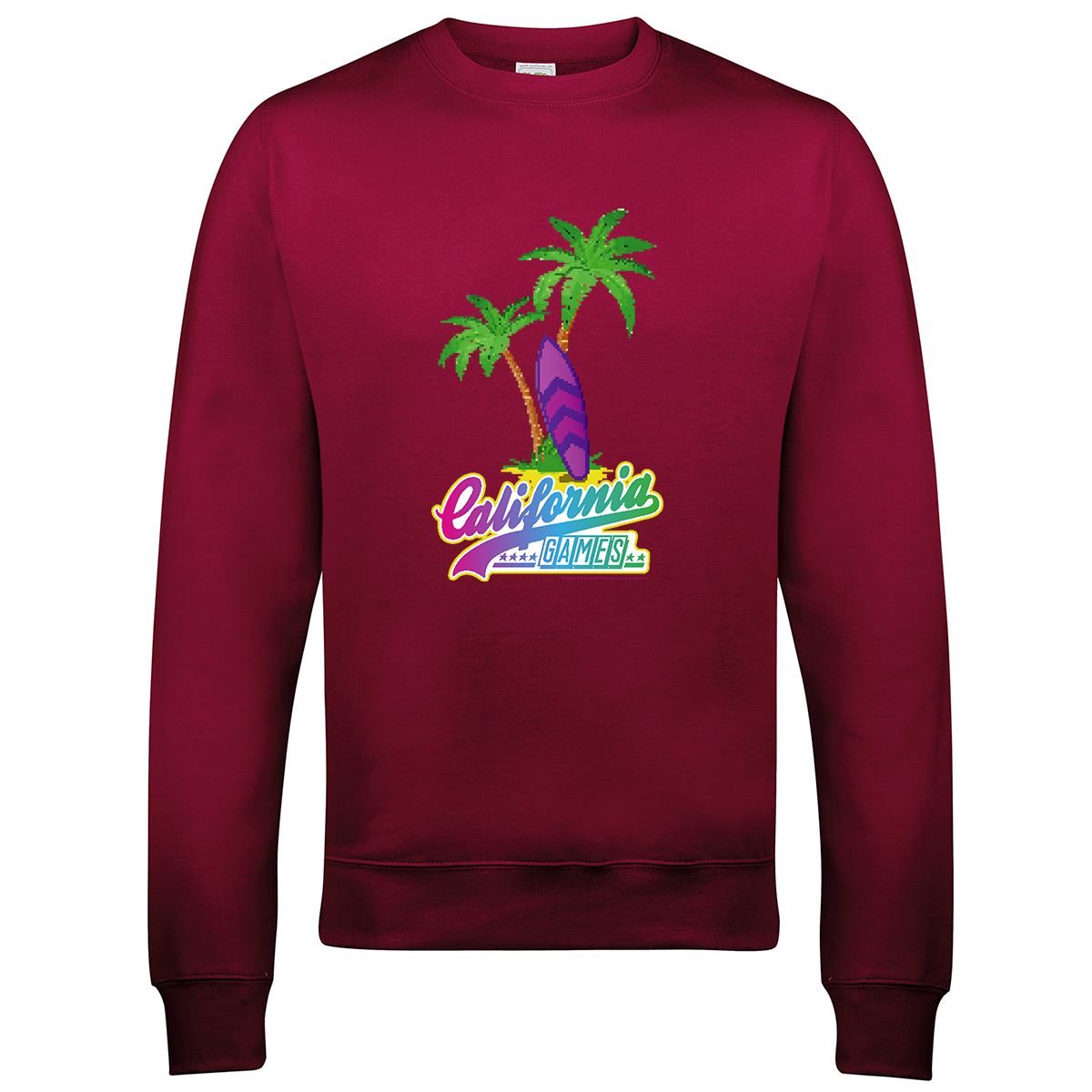 California Games Palm Retro Gaming Sweatshirt Sweatshirt Seven Squared 