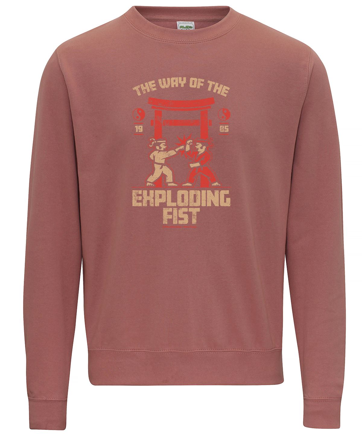 Way Of The Exploding Fist Retro Gaming Sweatshirt Sweatshirt Seven Squared Small Dusty Pink 