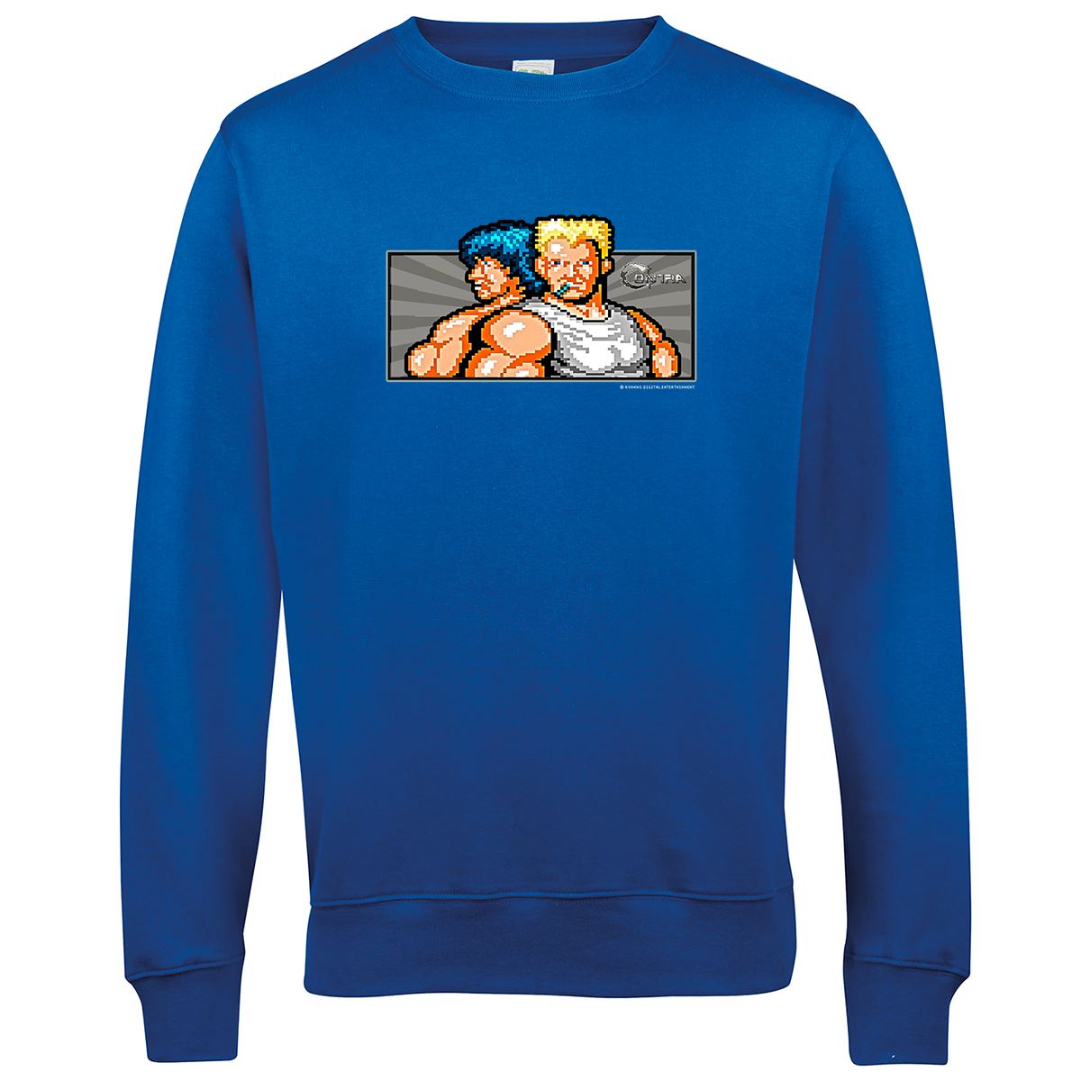 Contra Retro Gaming Sweatshirt Sweatshirt Seven Squared Small Royal Blue 