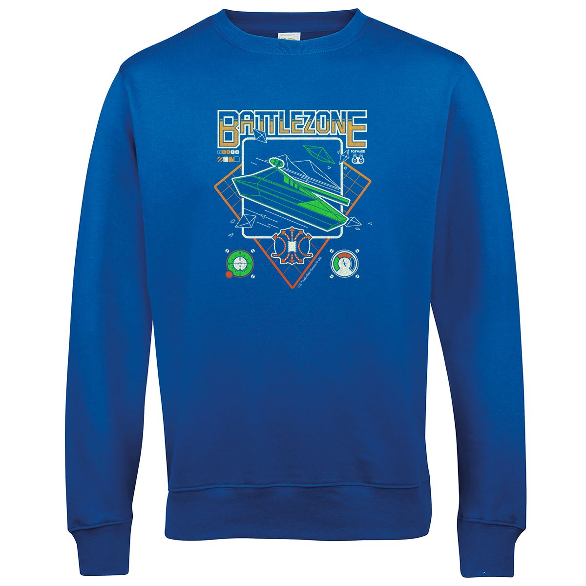 Battlezone Retro Gaming Sweatshirt Sweatshirt Seven Squared Small Royal Blue 