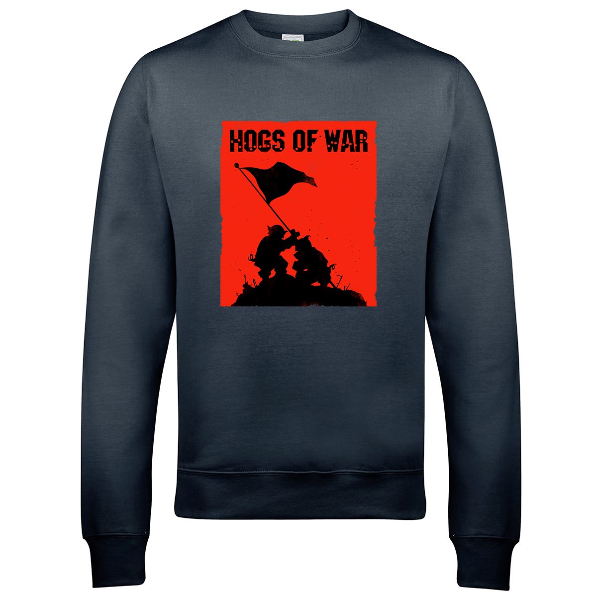 Hogs Of War Raising The Flag Retro Gaming Sweatshirt Sweatshirt Seven Squared Small Storm Grey 