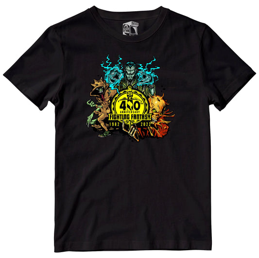 Fighting Fantasy 40th Anniversary | Retro Gaming T-Shirt T-Shirt Seven Squared 