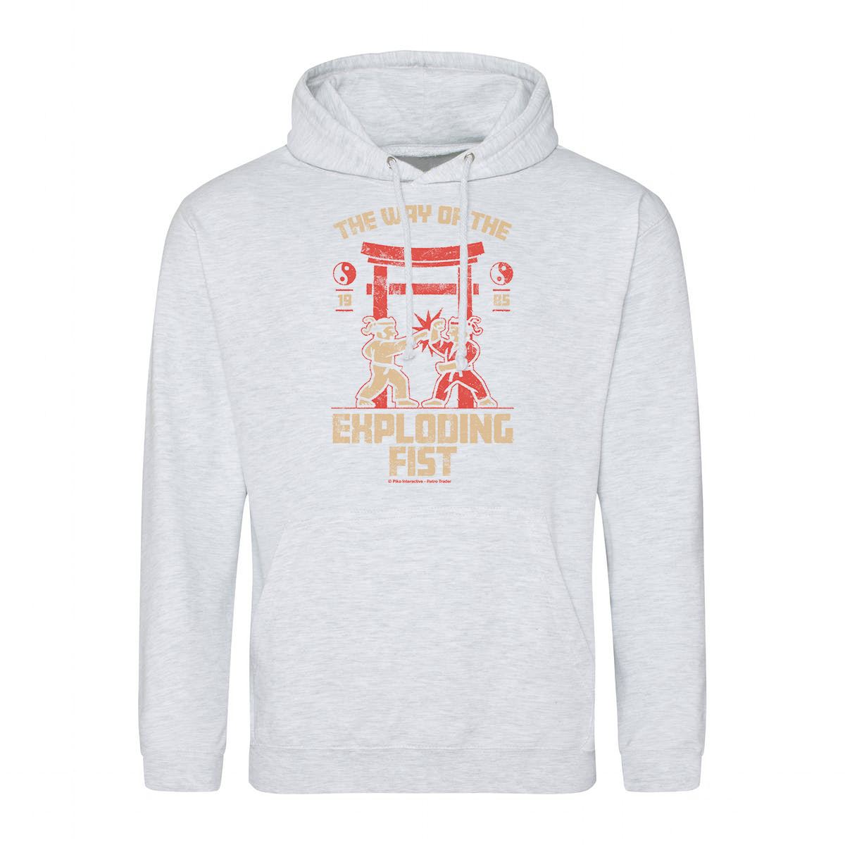 The Way Of The Exploding Fist Retro Gaming Hoodie Hoodie Seven Squared Small 36" Chest Ash 