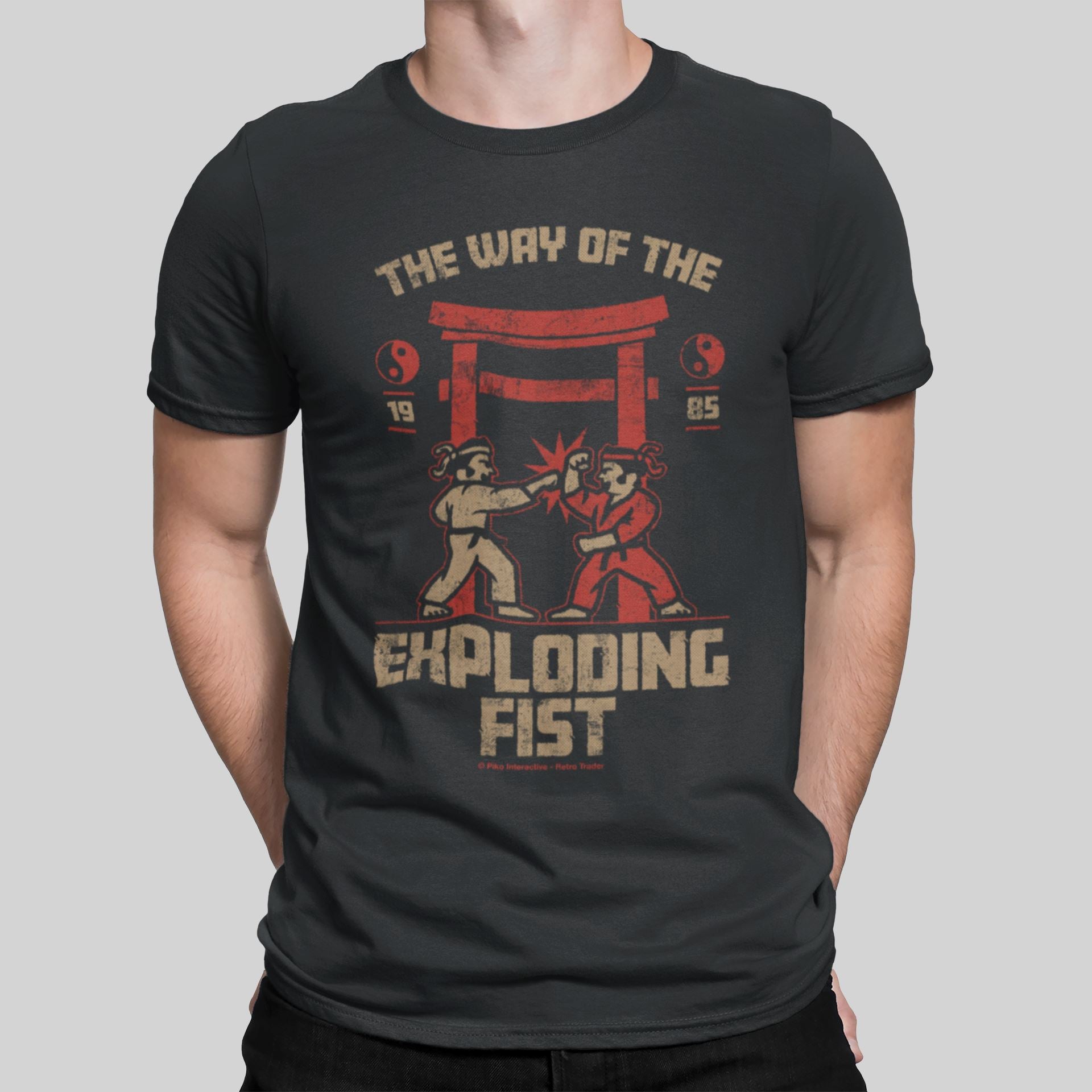 Way Of The Exploding Fist Retro Gaming T-Shirt T-Shirt Seven Squared Small 34-36" Black 
