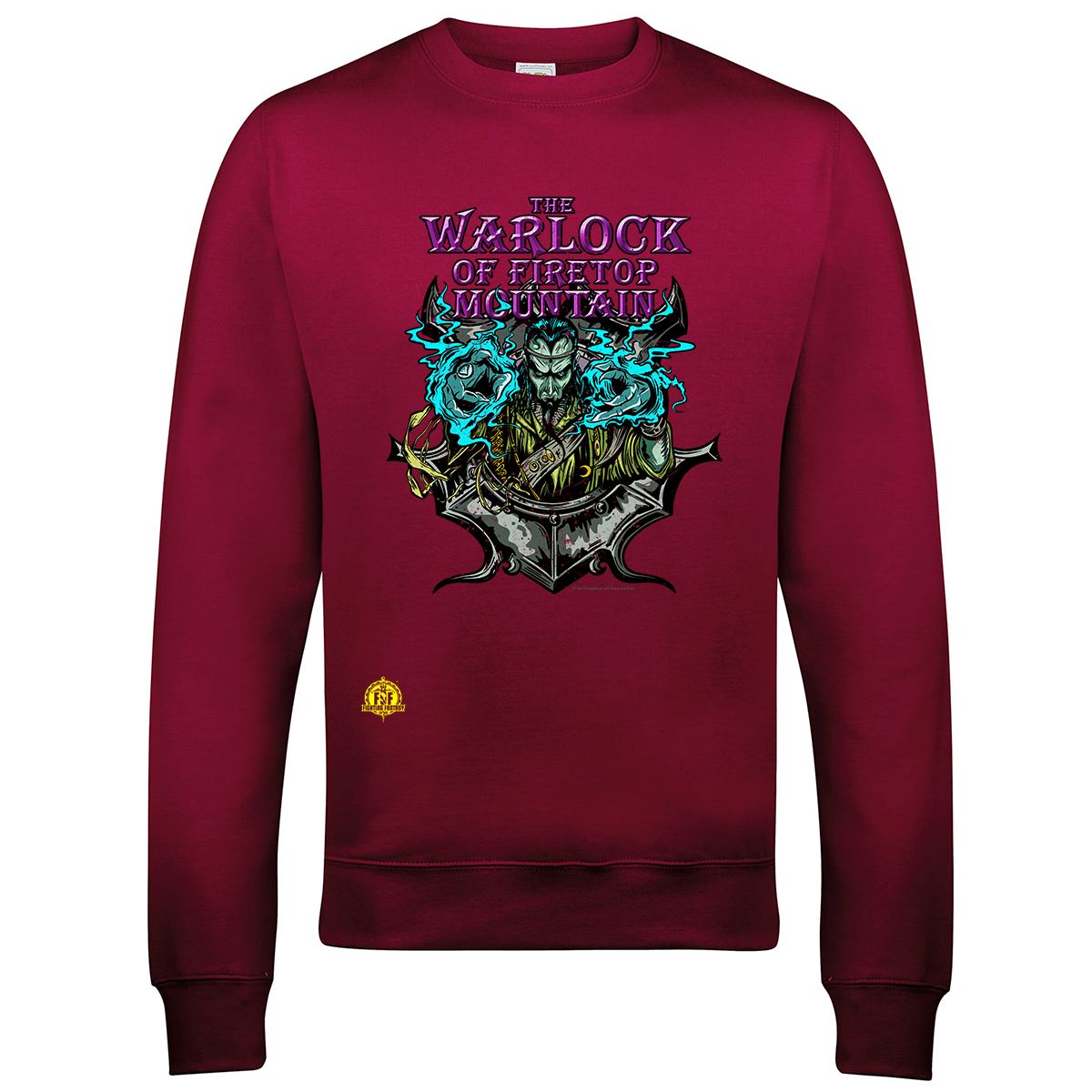 Fighting Fantasy Warlock Of Firetop Mountain | Retro Gaming Sweatshirt Sweatshirt Seven Squared Small Burgundy 