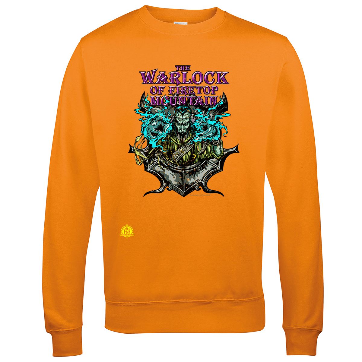 Fighting Fantasy Warlock Of Firetop Mountain | Retro Gaming Sweatshirt Sweatshirt Seven Squared Small Orange Crush 