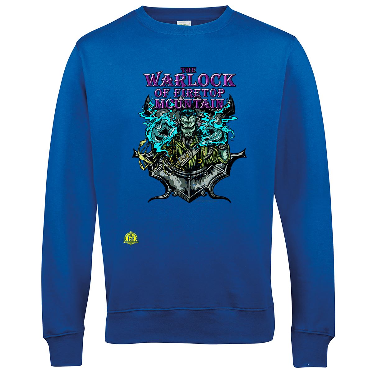 Fighting Fantasy Warlock Of Firetop Mountain | Retro Gaming Sweatshirt Sweatshirt Seven Squared Small Royal Blue 