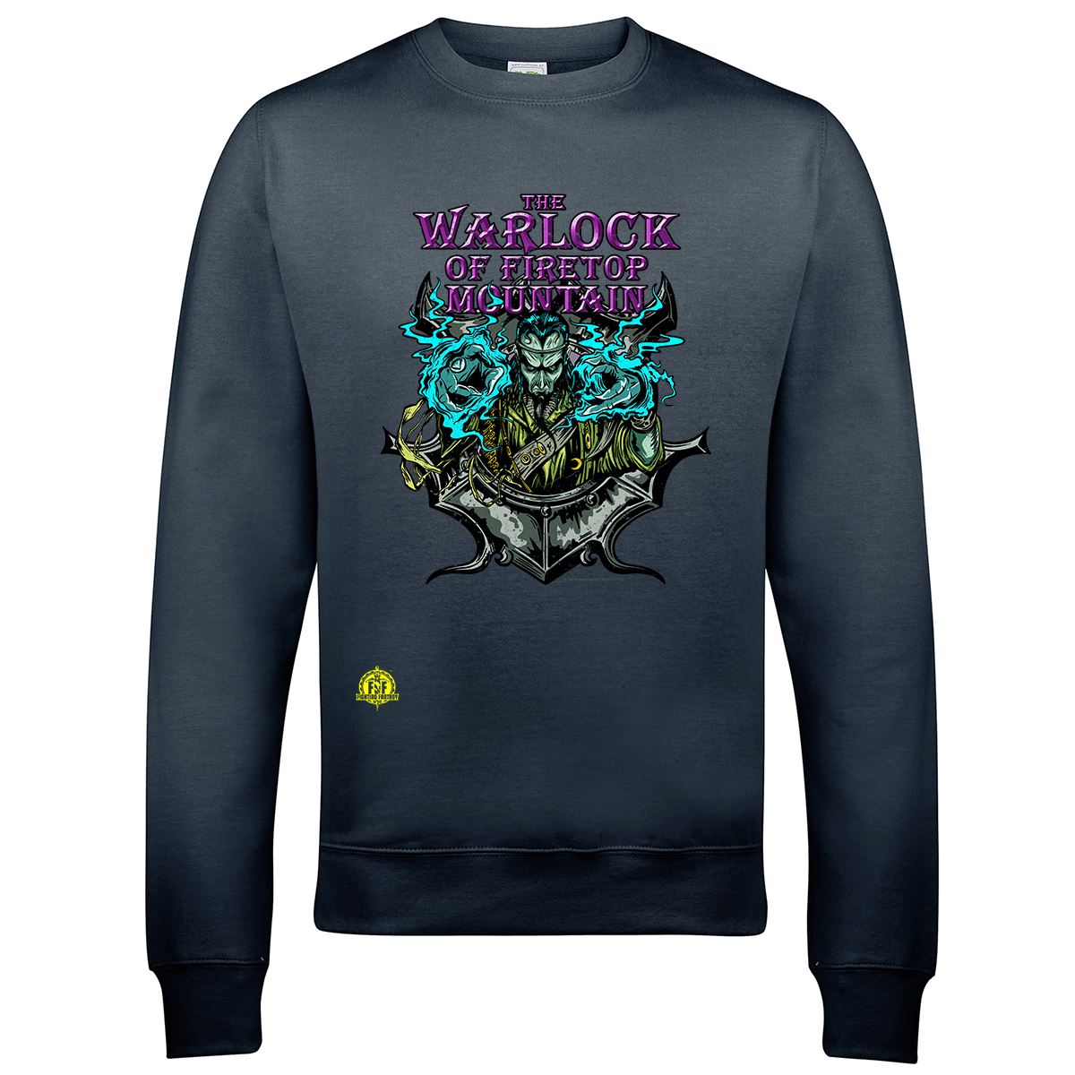 Fighting Fantasy Warlock Of Firetop Mountain | Retro Gaming Sweatshirt Sweatshirt Seven Squared Small Storm Grey 