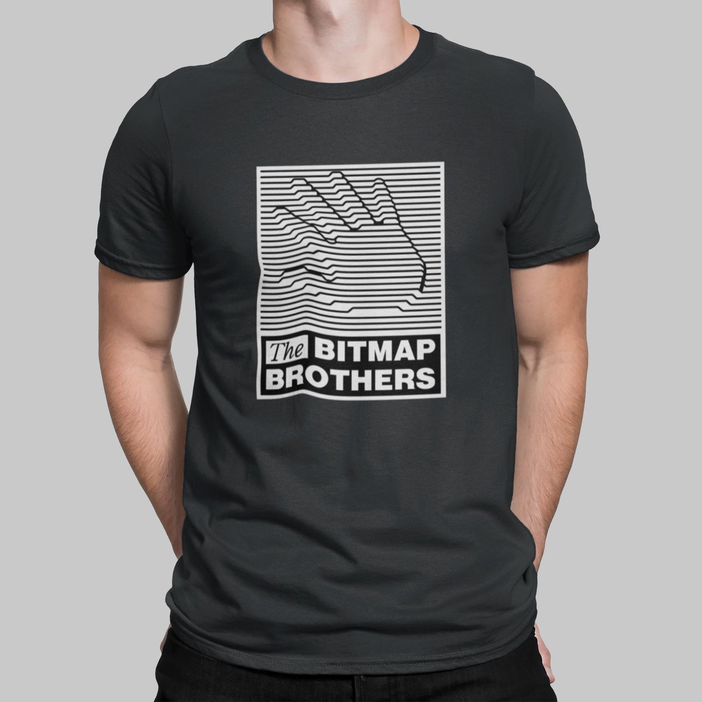 Bitmap Brothers Retro Gaming T-Shirt T-Shirt Seven Squared Small 34-36" Black 