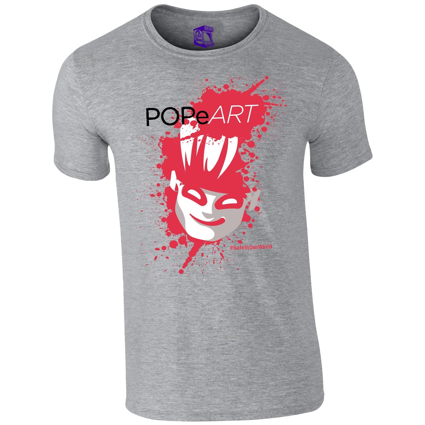 POPeART T-Shirt (SIOW Edition) T-Shirt Seven Squared Small 34-36" Grey 
